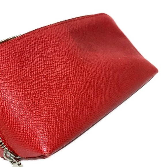 COACH - 53067 Red Leather Pouch - Picture 4 of 9